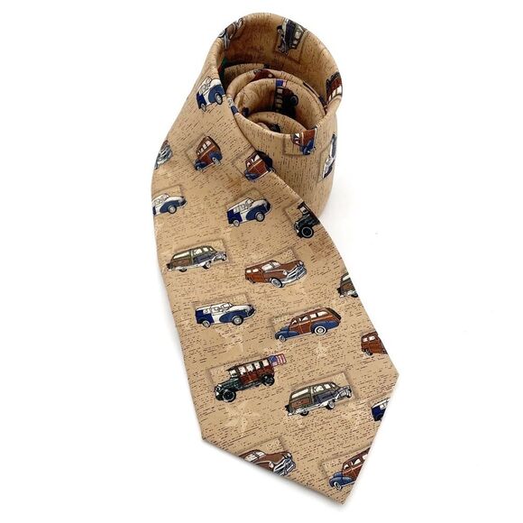 Vintage Tango Silk Americana Series Necktie American Woodies 1928-1961 Men’s Tie - Picture 7 of 13